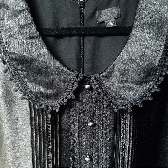 Anna Sui For Target Peter Pan Collar Black Shift Dress - Picture 5 of 12